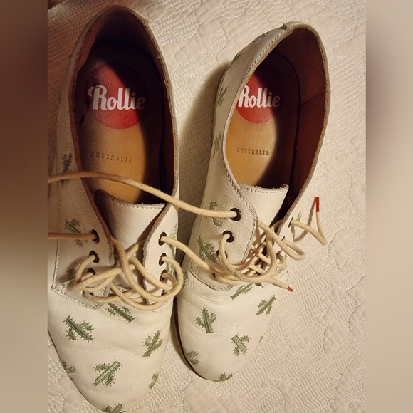🌵Rollie Derby leather shoes embroidered cactus 🌵 39 - Picture 10 of 15